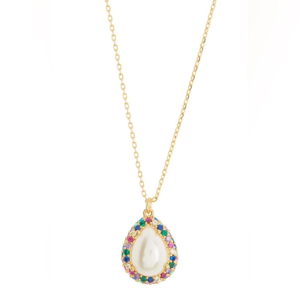 Kate Spade
brilliant statements pavé halo pendant necklace